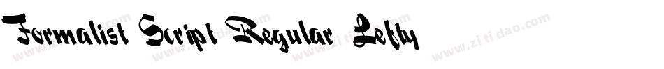 Formalist Script Regular Lefty字体转换